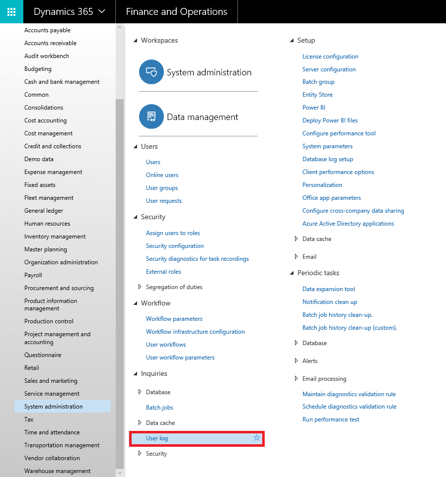 Auditing User Logins for Dynamics 365 for Finance and Operations ...